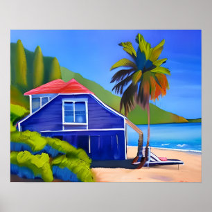 Ocean Vacation Home   Beach Home Art Poster