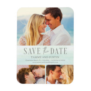 Ocean Vibes Beach Wedding Save The Date Magnet