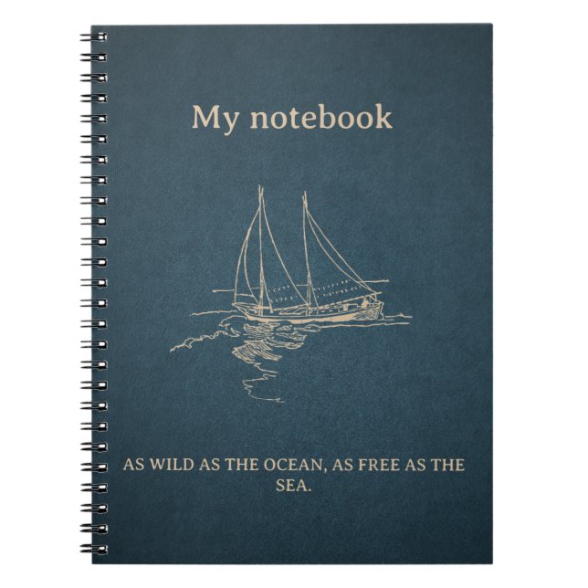 Ocean Vibes Notebook –  Beach Journal  (Front)