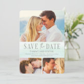 Ocean Vibes Save The Date Card (Standing Front)