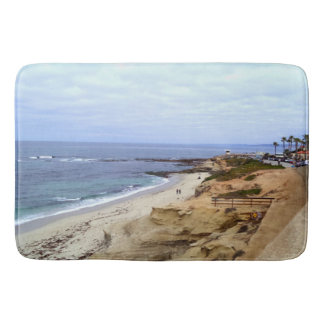 Ocean view bathroom mat