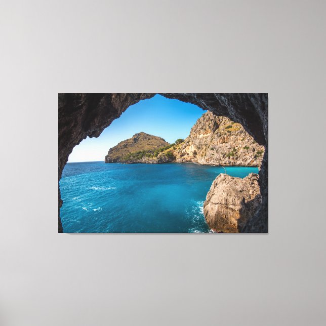 Ocean View Beach Scene Art Wall Canvas (Front)