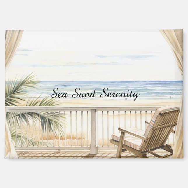 Ocean View Beach Serenity Magnet (Front)