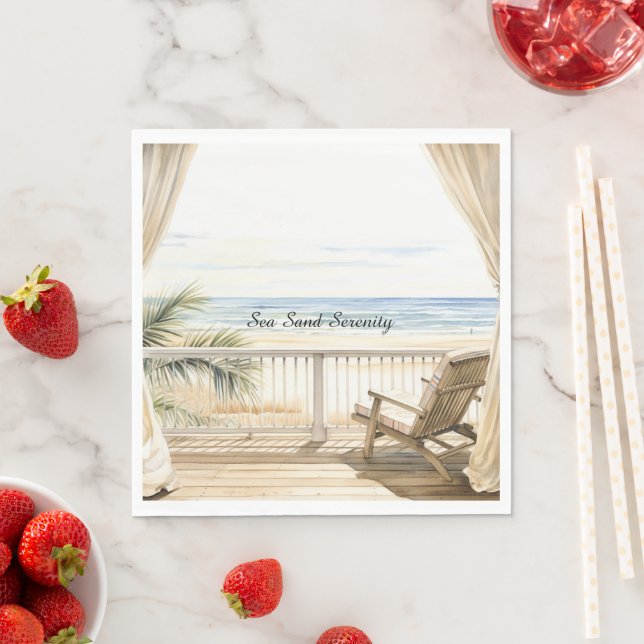 Ocean View Beach Serenity Napkins (Insitu)