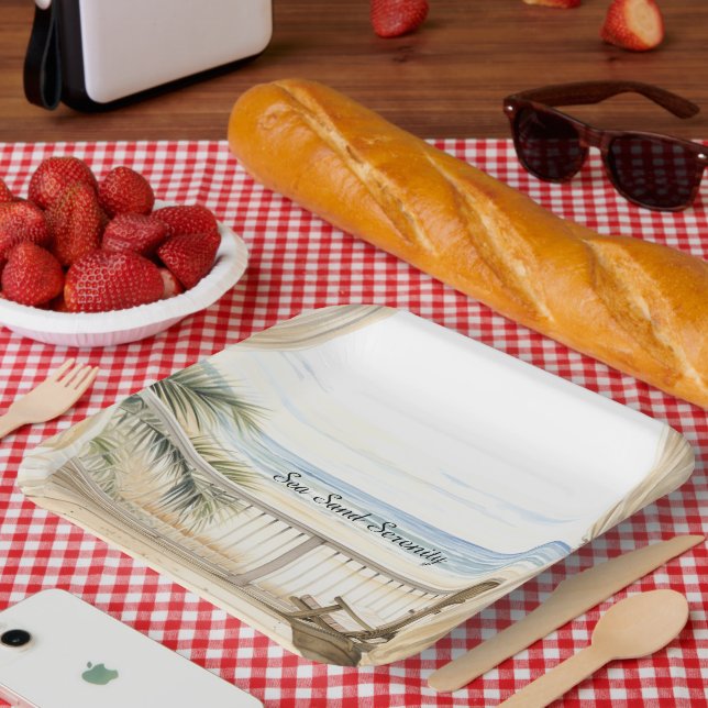 Ocean View Beach Serenity Paper Plates (Picnic)