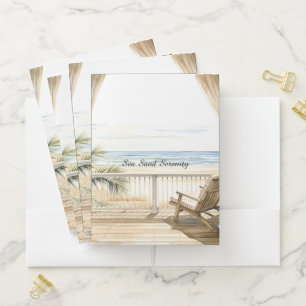 Ocean View Beach Serenity Pocket Folder