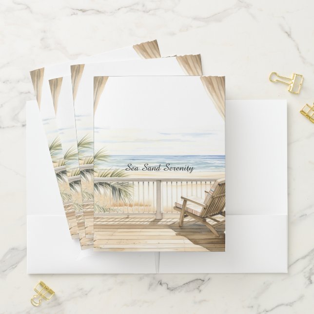 Ocean View Beach Serenity Pocket Folder (In Situ)