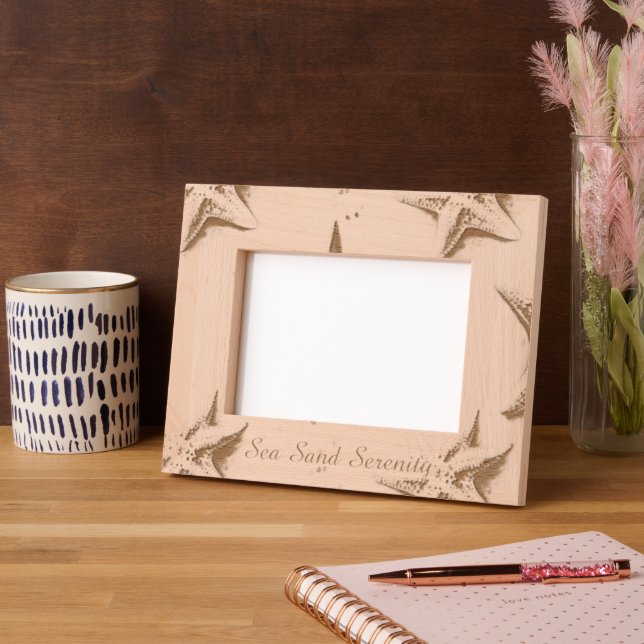 Ocean View Beach Serenity Starfish Engraved Frames (Left)