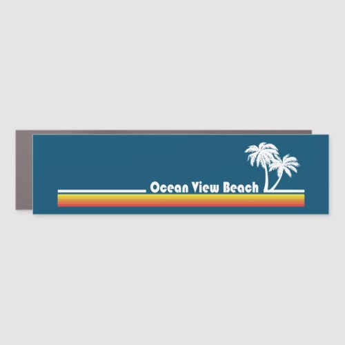 Ocean View Beach Virginia Car Magnet