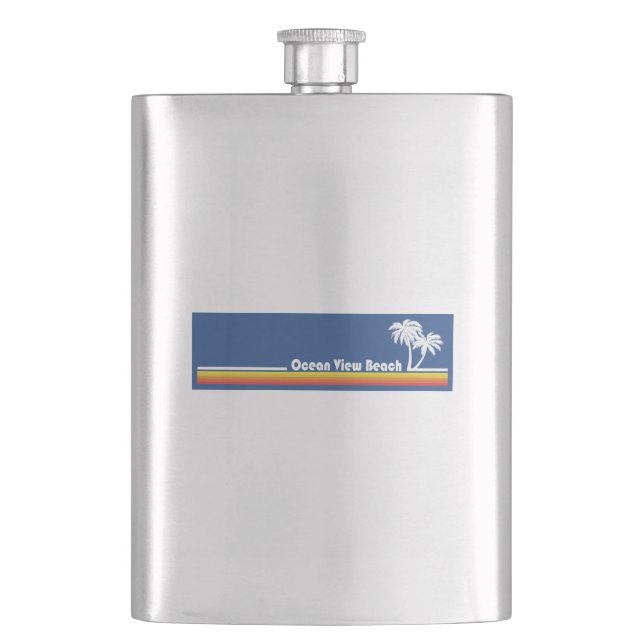 Ocean View Beach, Virginia Flask (Front)