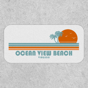 Ocean View Beach Virginia Sun Palm Trees Patch