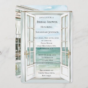 Ocean View Cafe Bridal Shower Invitation