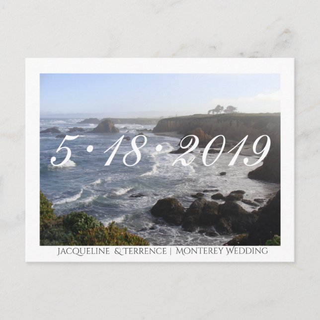 Ocean View California Save the Date Announcement Postcard (Front)