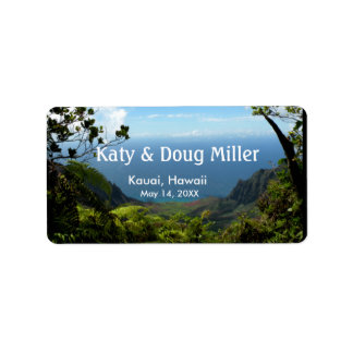 Ocean View Hawaii labels for the DIY bride