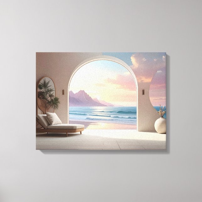 Ocean View Luxury Room Canvas Print (Front)
