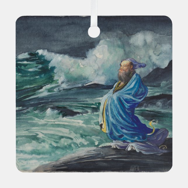 Ocean View Metal Ornament (Front)