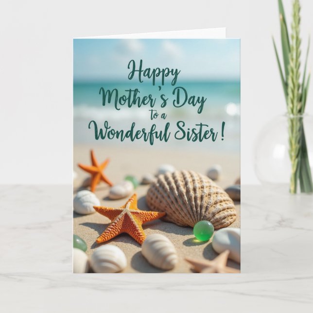 Ocean View Moms Day Sister Card (Front)