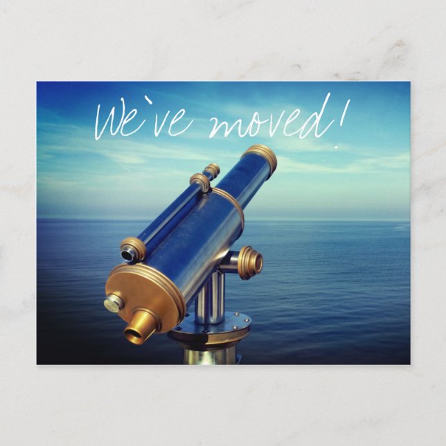 Ocean view moving postcards for new address (Front)