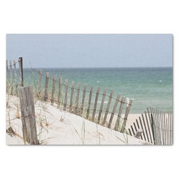 Ocean View Through The Beach Fence Tissue Paper by backyardwonders at Zazzle