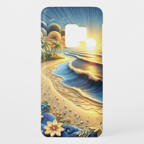 Ocean View Tropical Paper Quilling Effect  Case_Mate Samsung Galaxy S9 Case