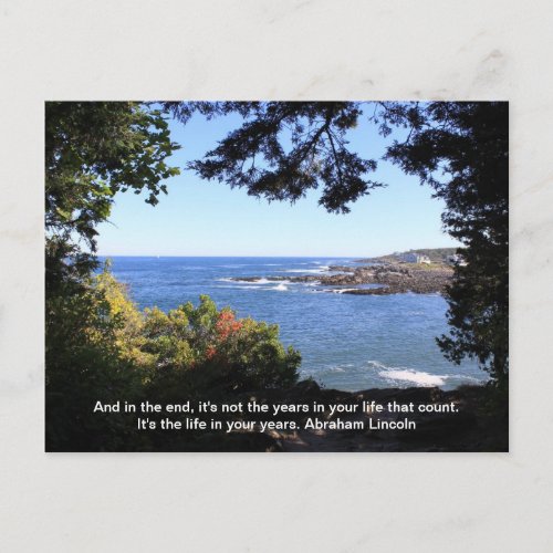 Ocean View  with a Quote Postcard