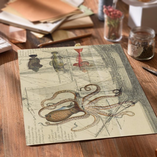 Ocean Vintage Antique Decoupage Tissue Paper (Creator Uploaded)