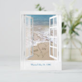 Ocean Vow Renewal Ceremony Invitation (Standing Front)