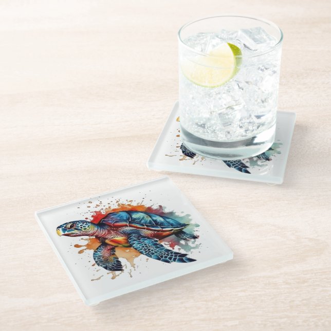 Ocean Wanderer Glass Coaster (Angled)