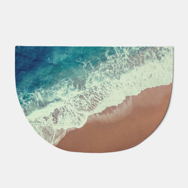 Ocean water beach sand summer seaside shore doormat (Front)