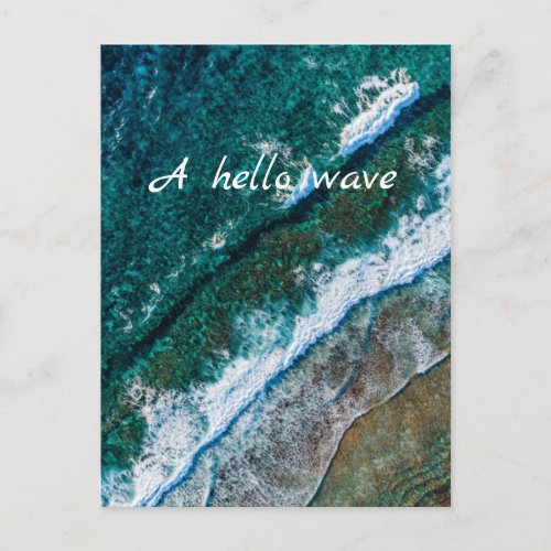 Ocean Water Beach Waves Postcard