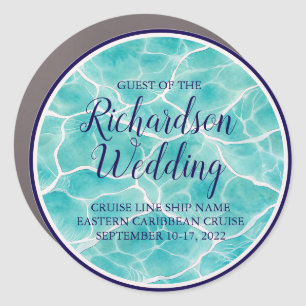 Ocean Water Guest Of Wedding Cruise Door Magnet