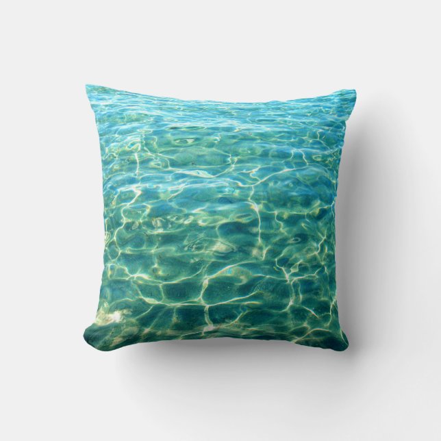 Ocean Water Light Reflection Pillow (Front)