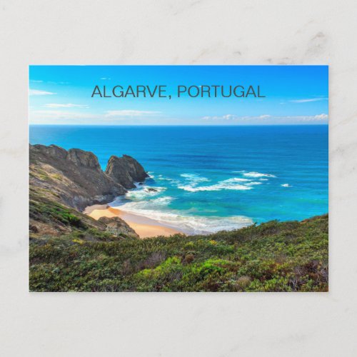 Ocean Water Painting Algarve Portugal Postcard