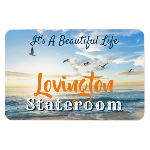 Ocean Water Scenic Photo Cruise Room Monogram Magnet