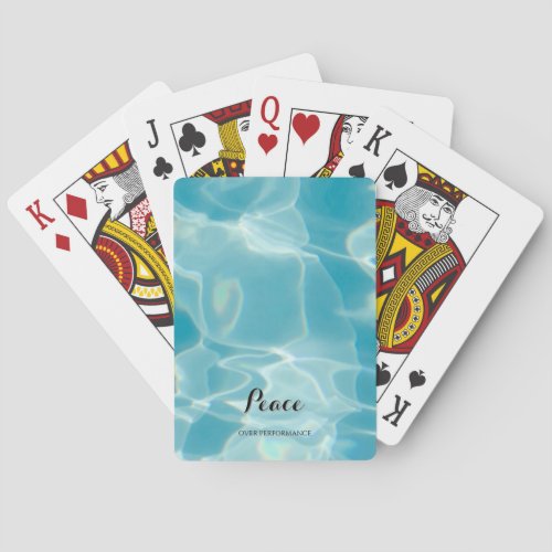 Ocean Water sunny waves modern Poker Cards