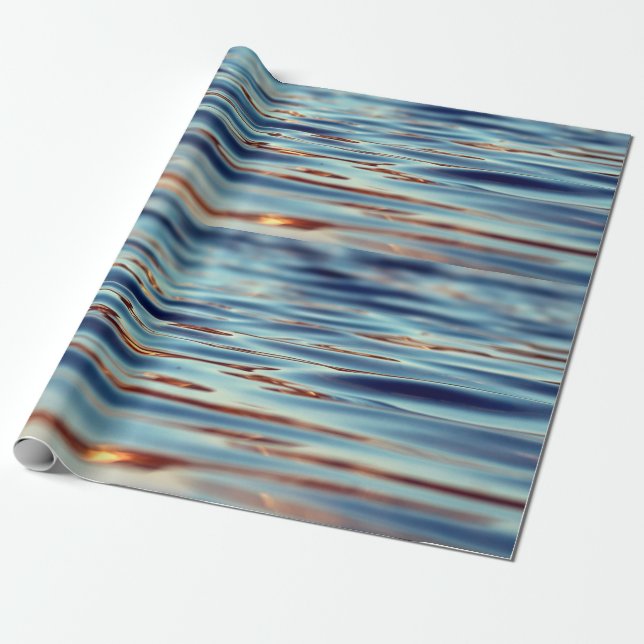ocean water wrapping paper (Unrolled)