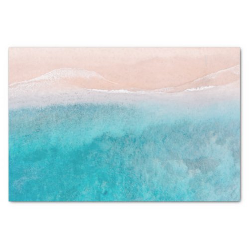 Ocean Watercolor Abstract 10x15 Decoupage Tissue Paper
