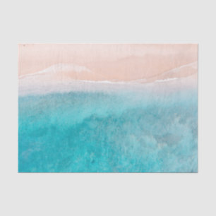 Ocean Watercolor Abstract 10x15 Decoupage Tissue Paper