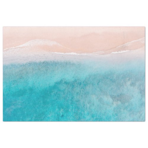 Ocean Watercolor Abstract Background Decoupage Tissue Paper