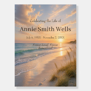 Ocean Watercolor Celebration of Life Memorial Foam Board