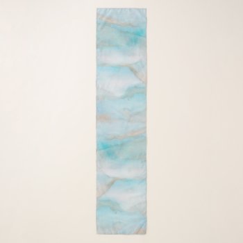 Ocean Watercolor Chiffon Scarf 16"x72" by RockPaperDove at Zazzle