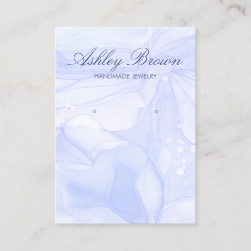 Ocean Watercolor Handmade Jewelry Earring Display Business Card