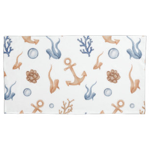 Ocean Watercolor Pillow Case
