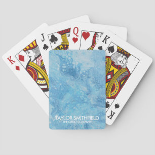 Ocean Watercolor Poker Cards
