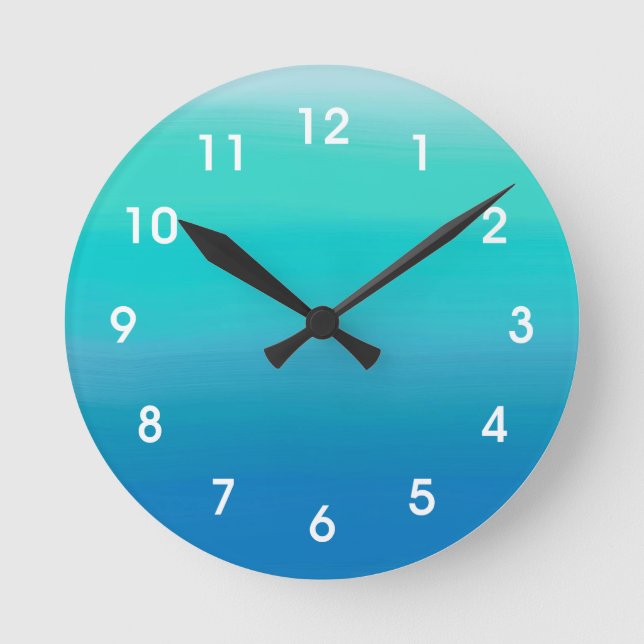 Ocean Watercolors Wall Clock (Front)