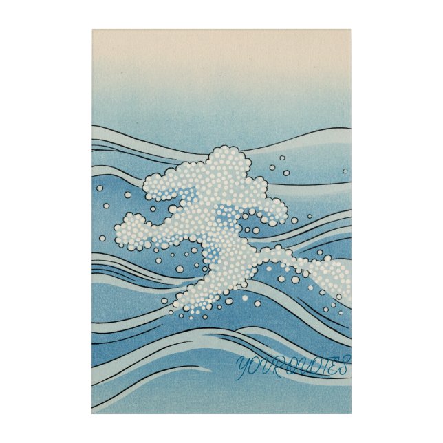 Ocean Wave Art Print – Japanese Woodblock Style (Front)