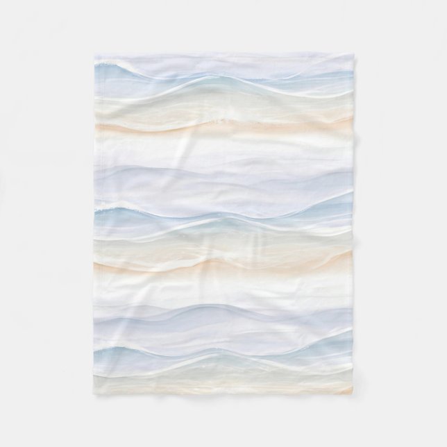 Ocean Wave Beach Design 365 Fleece Blanket (Front)