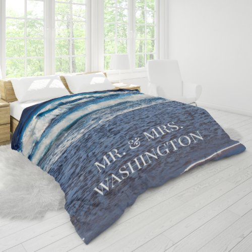 Ocean Wave Beach Shoreline Duvet Cover