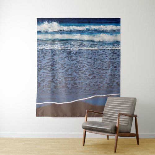 Ocean Wave Beach Shoreline  Tapestry