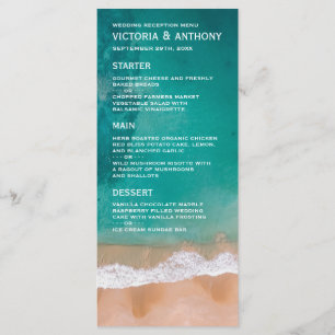 Ocean Wave, Beach Wedding Menu